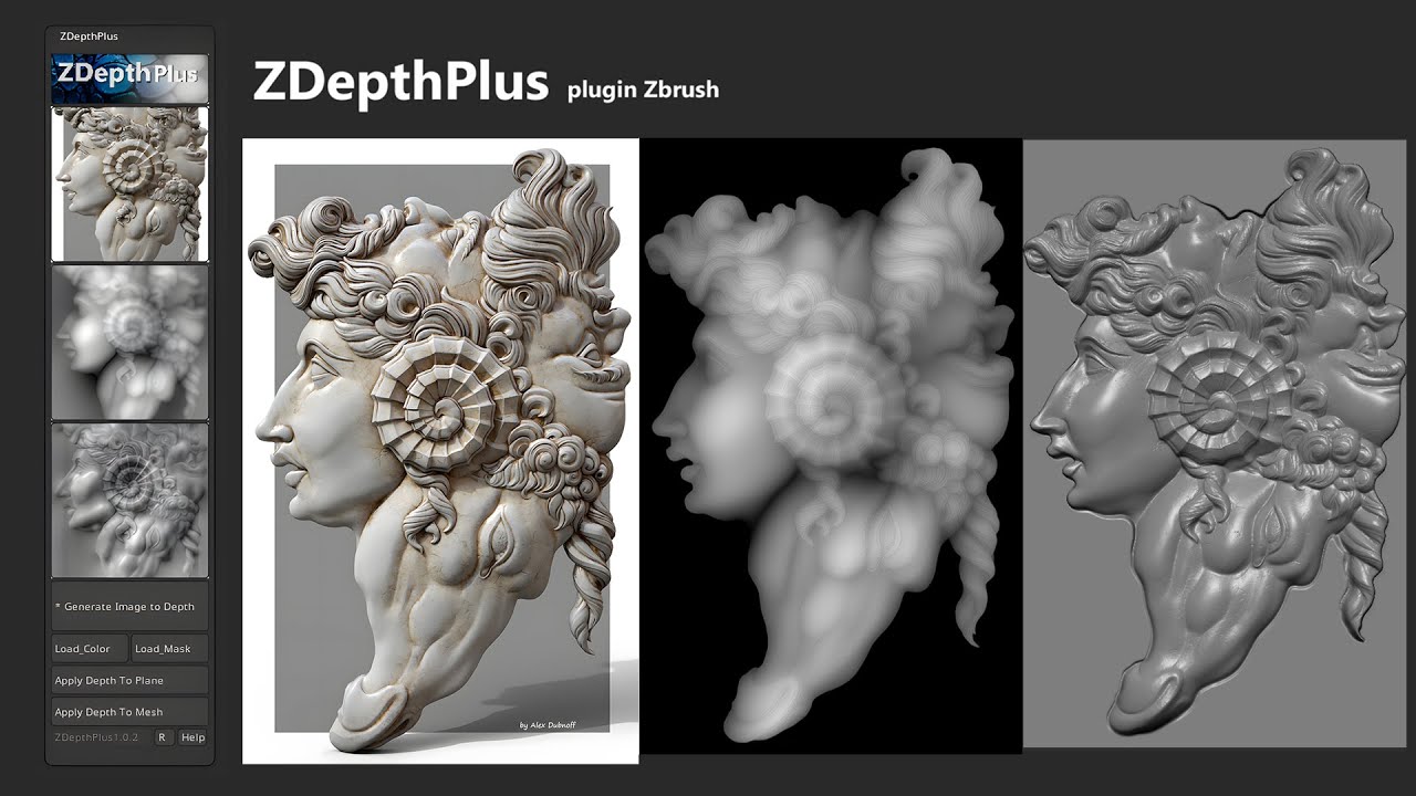 ZDepth Plus plugin for ZBrush Tutorial 4
