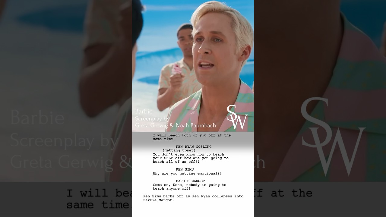 🏝️ Ken Beach Off Scene | Barbie: Script to Screen #barbie #film #scripttoscreen