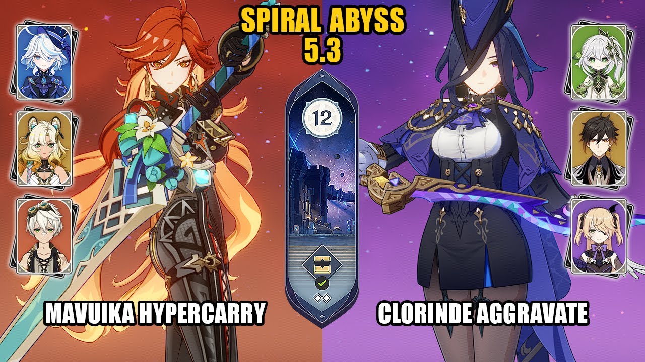 Mavuika Hypercarry & Clorinde Aggravate | NEW Spiral Abyss 5.3 | Genshin Impact