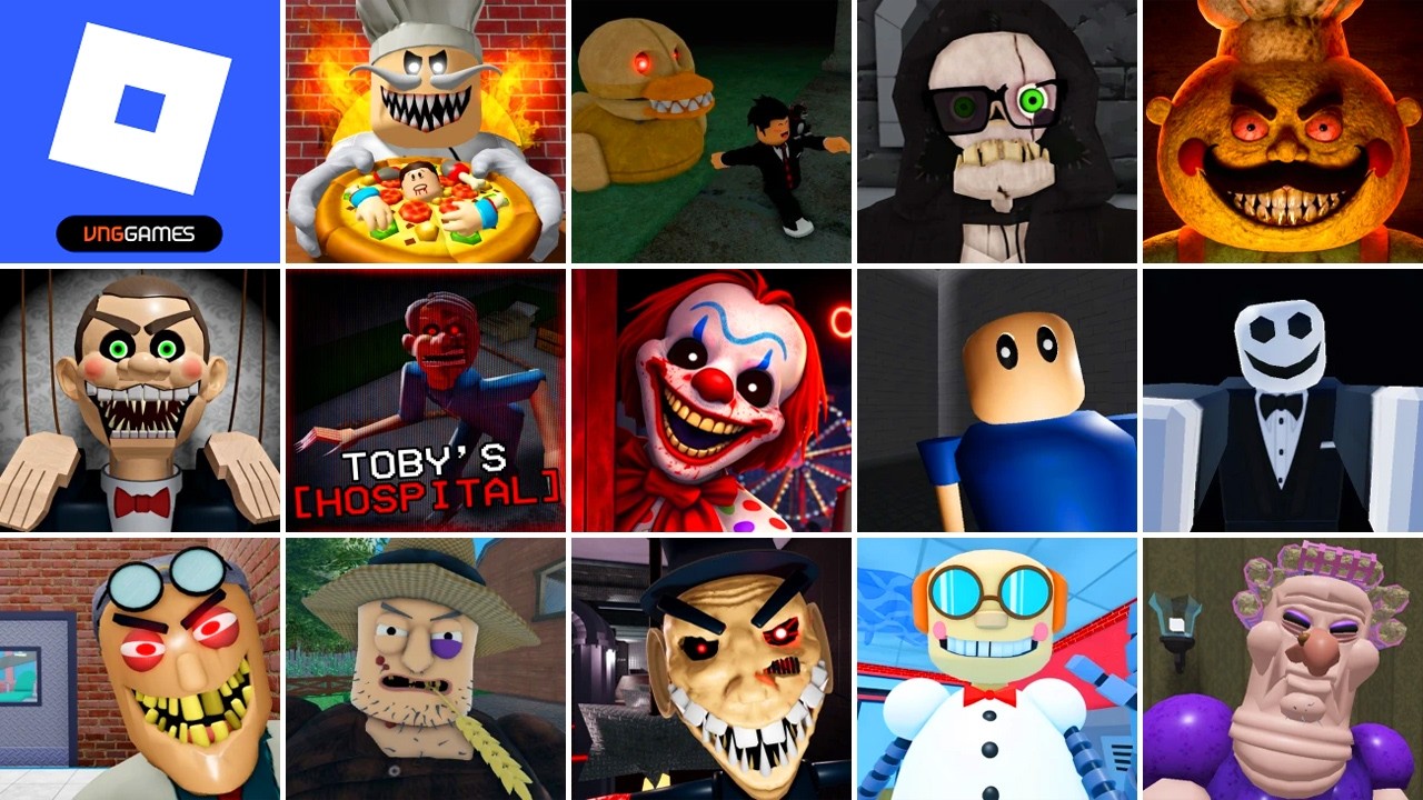 Roblox, Toby's HOSPITAL, Escape Papa Pizza's Pizzeria, RUN FROM TRON, ESCAPE MR BONNY PRISON