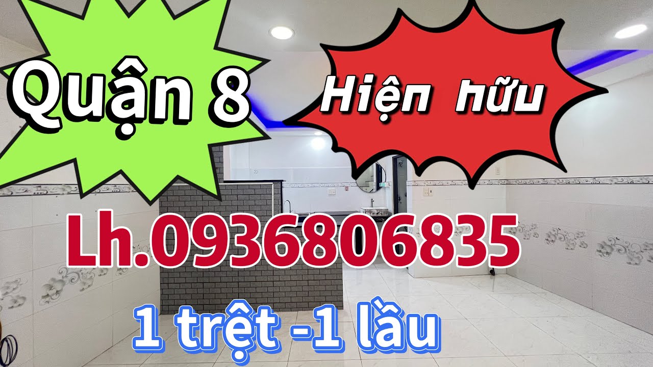 QUẬN 8 )-1 trệt-1 lầu 🛏️ 2 PN 🚻 2 WC