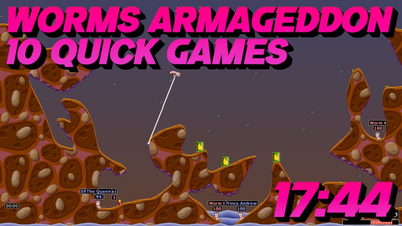 Worms Armageddon - 10 Quick Games in 17:44