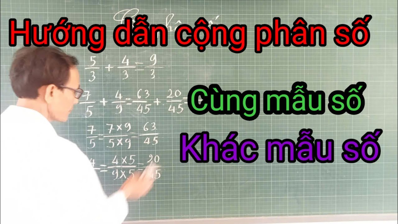 Cộng phân số cùng mẫu số và khác mẫu số toán lớp 4