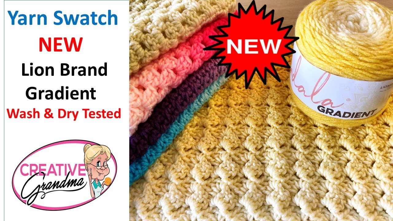 Yarn Swatch Time - NEW Lion Brand Gradient Yarn - Swatches - Wash & dry Tested #LionBrand