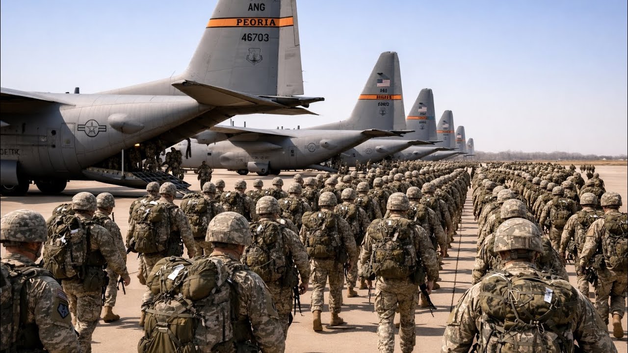 Tehran shocked 30,000 Elite US Paratroopers Deployed Near the Strait of Hormuz Using Martin C-130J