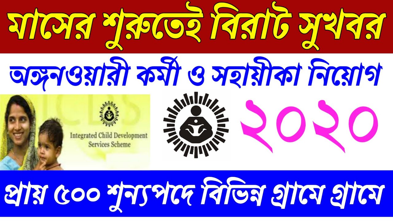 New ICDS recruitment 2020 | Anganwadi Karmi & Sahayika | Workers & Helper Recruitment