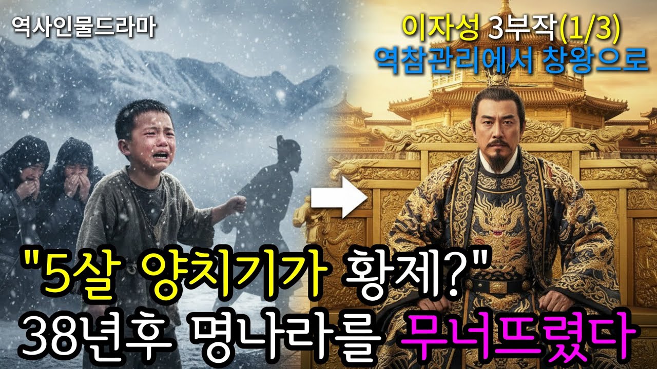 이자성 1편 - 5살에 빚 때문에 팔려가 양치기가 된 가난한 소년 이자성, 38년 후 명나라 황제를 몰아내고 자금성 황제가 되다니..ㅣ역사인물ㅣ중국이자성