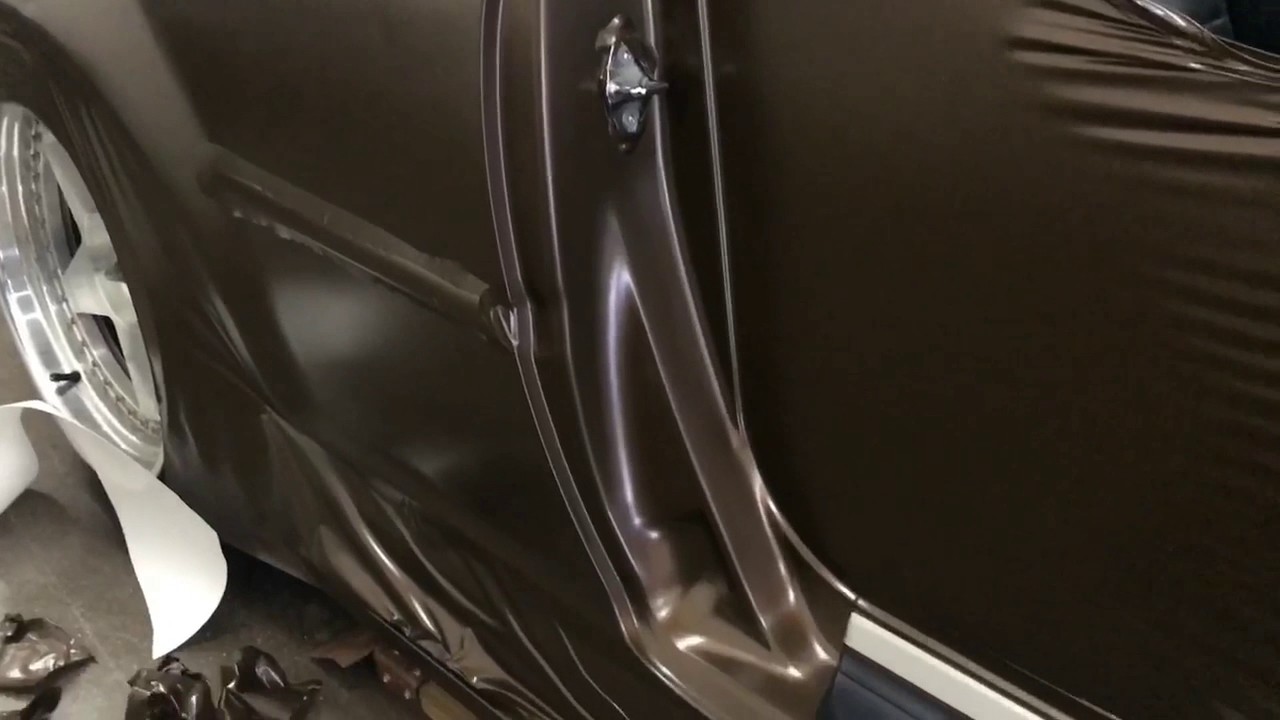 BMW E46 M3 color change vinyl wrap with door jams
