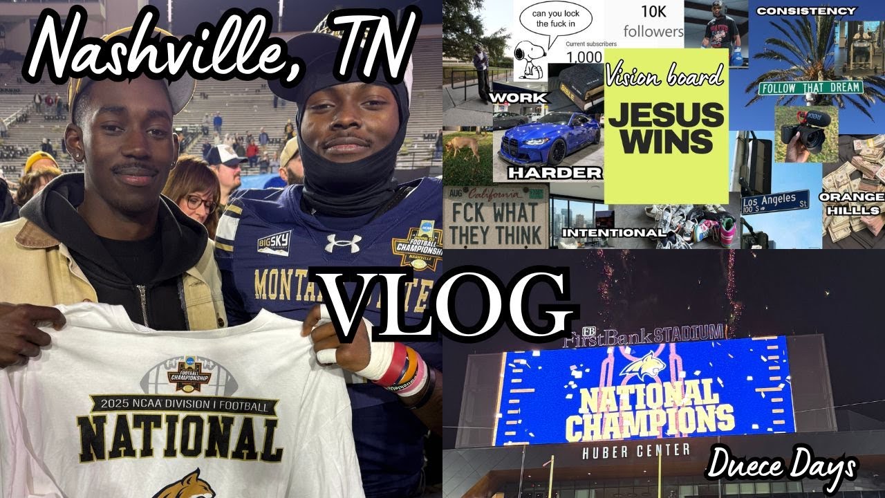 New Year, Same Motivation + CFB FCS National Championship Game + Nashville, TN + Weekly Vlog