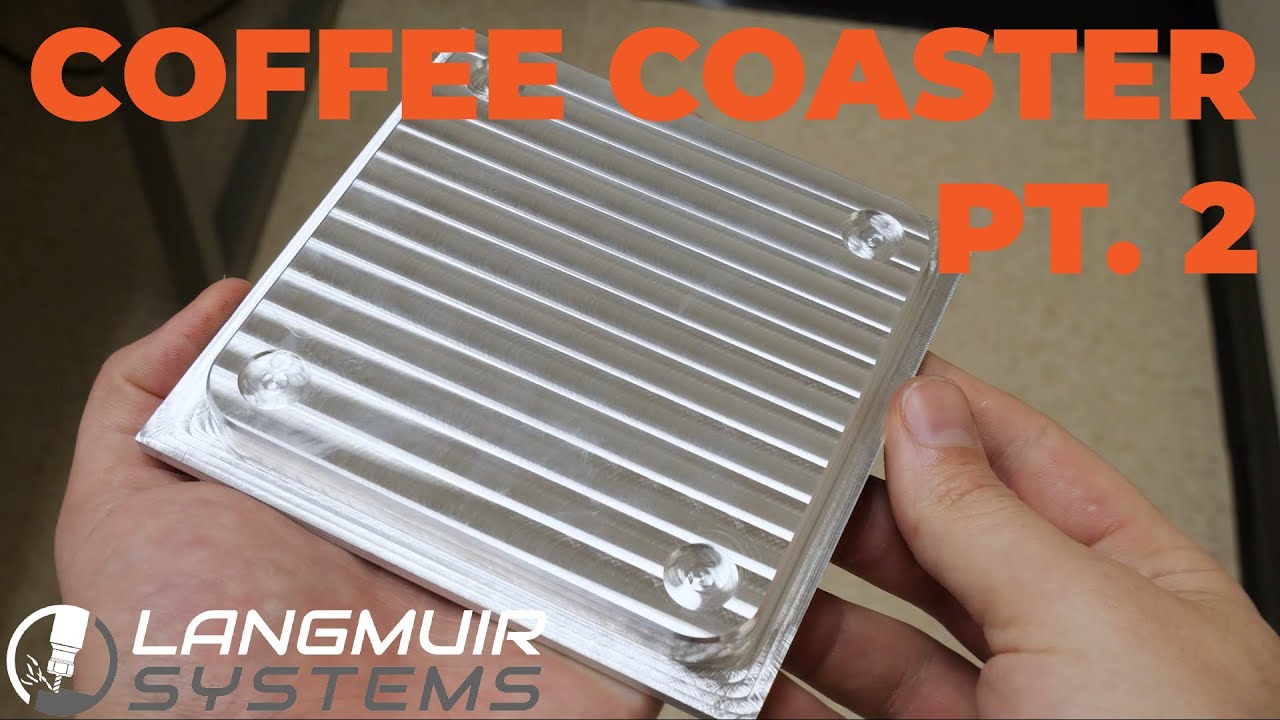 MR-1 CNC Mill Shop Project - Aluminum Coffee Coaster Part 2 - Programming and Cutting Side 1