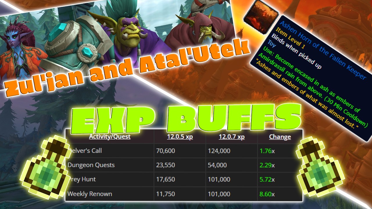 Zul'jan and Atal'Utek SPOILER  LARGE EXP BUFFS  and A New Toy