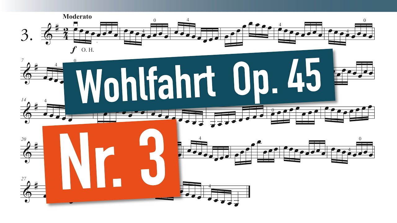 Franz Wohlfahrt - 60 Studies Op. 45 - Nr. 3
