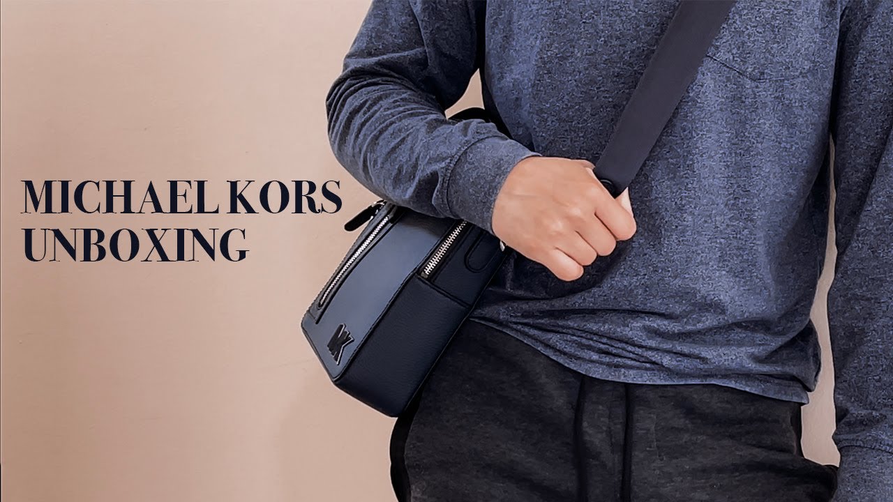 Michael Kors Unboxing | Men's Hudson Leather Flight Bag First Impression Review