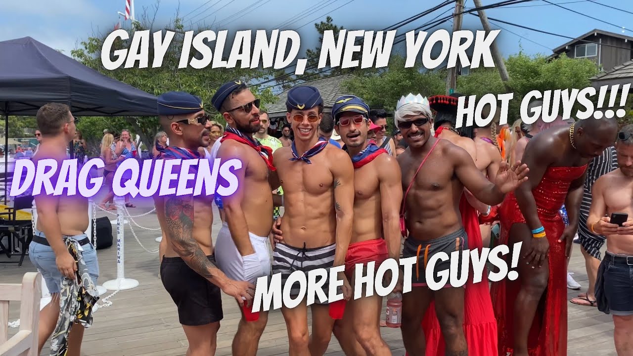HOT GUYS @ DRAG QUEEN IVASION: GAY ISLAND/Fire Island Invasion, After The Invasion 🌈 #nyC#fireisland