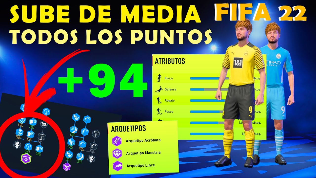 🎮✅ Como SUBIR de MEDIA en modo carrera JUGADOR FIFA 22 y conseguir PUNTOS DE HABILIDAD. 🔥⚽