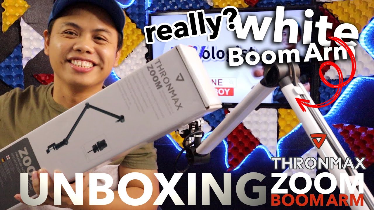 Thronmax Zoom Boom Arm (Unboxing & Set-up) -  White boom arm | Live Streaming
