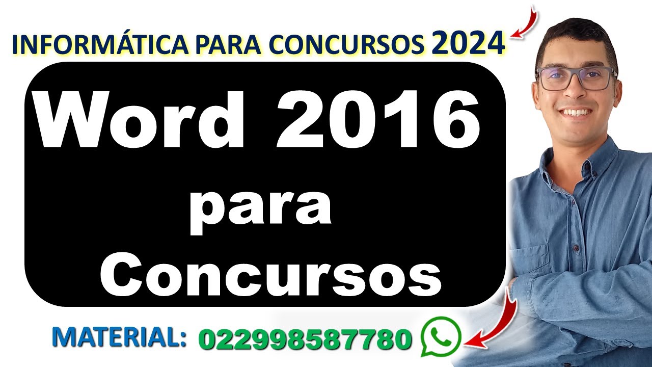 Word 2016 para concursos | Informática para Concursos 2024 | Questões | Informática Básica