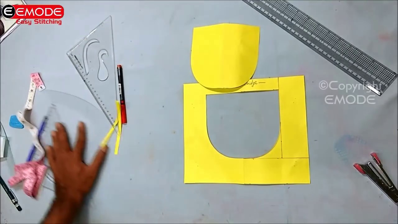 Neck design cutting and stitching for beginners in hindi/Tips and Tricks EMODE