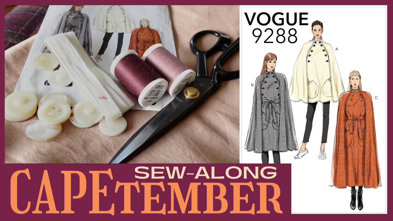 CAPEtember Sew-Along #1: Materials // Vogue 9288 // Come Sew With Me