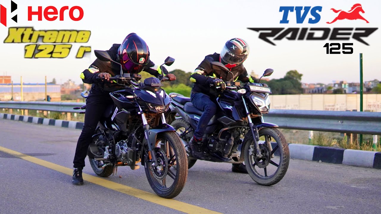 Hero xtreme 125R против Tvs Raider 125 || Drag Race || ish bike Mai toh power hi nhi h