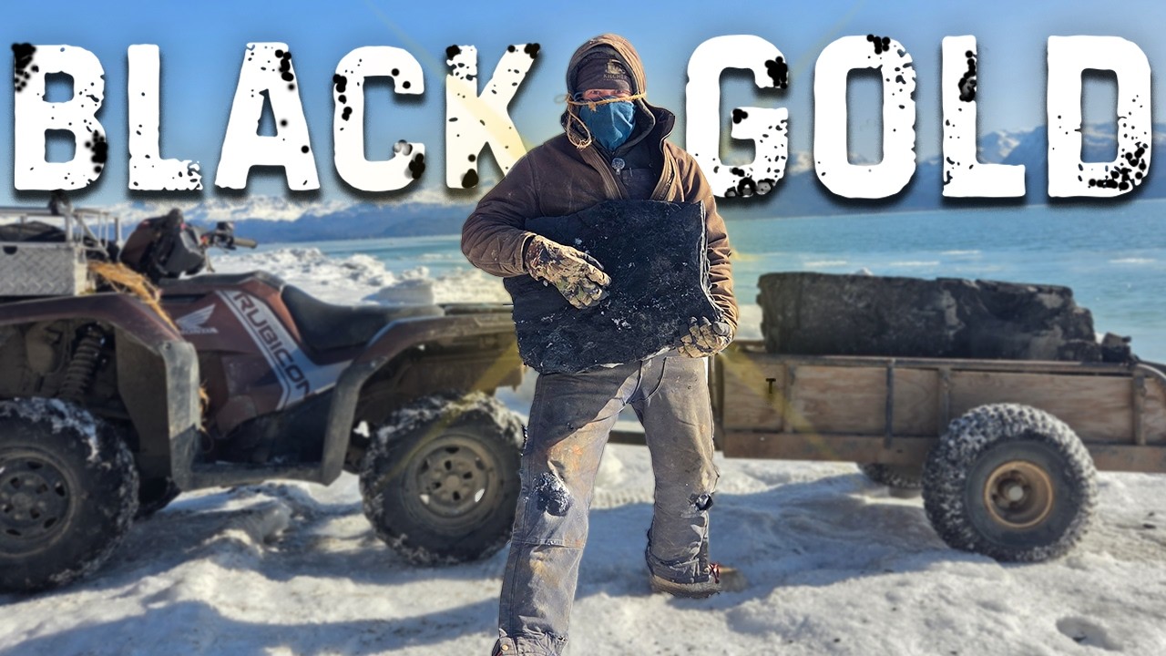 FREE Heat for Winter - Harvesting Wild Coal from Alaskan Beach!