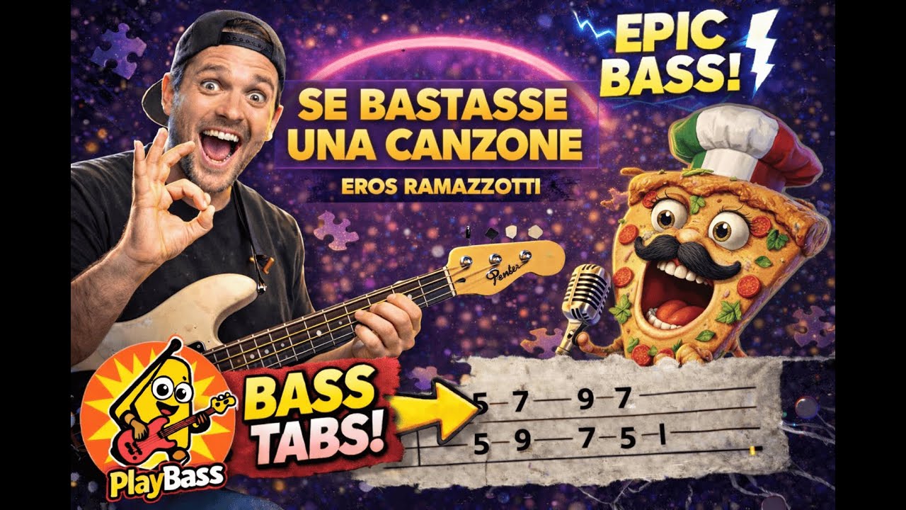Se Bastasse Una Canzone - Eros Ramazzotti (Bass Cover + Tabs)