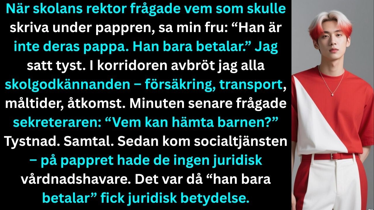 Min fru ringde mig till skolan — jag tog bort mitt namn och kontoret frös | Familjehämndshistoria
