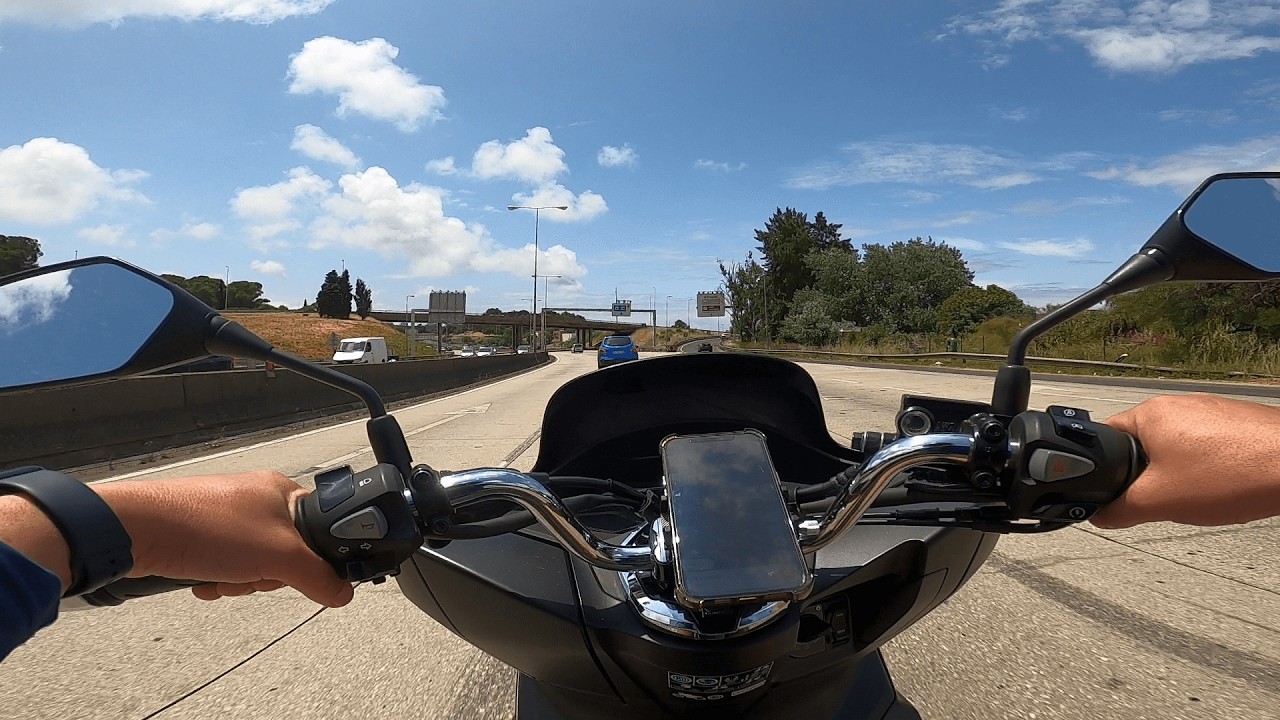 Driving a Motorcycle in Portugal on a Public Street Today