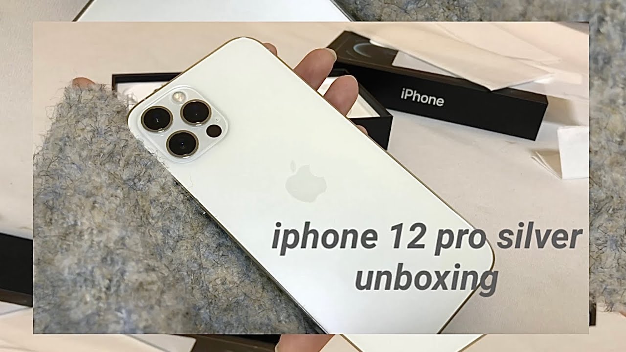 sub)아이폰 12 프로 실버 언박싱📱/iphone 12 pro silver unboxing