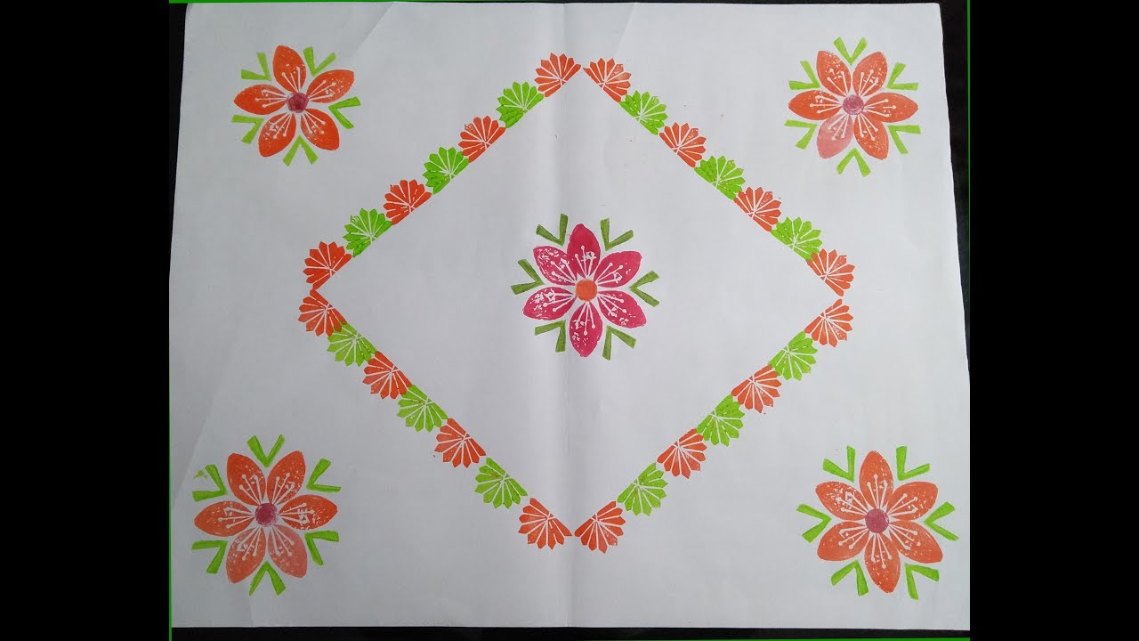 DIY Vegetable Printing Tricks | How to create a Vegetable stamped pillow cover