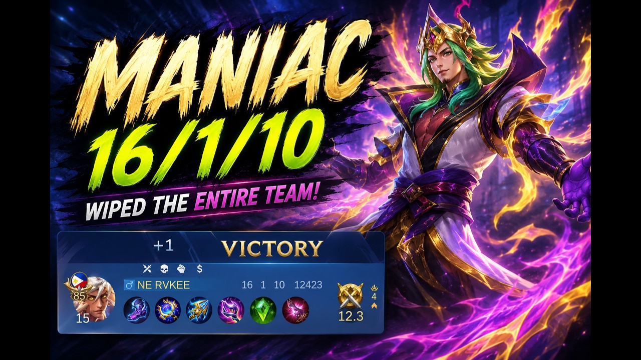 Vale Maniac Wiped the Entire Team | Burst Mage Gameplay MLBB