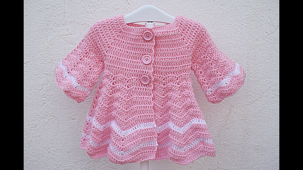 Abrigo a crochet para niña capeado  muy fácil
