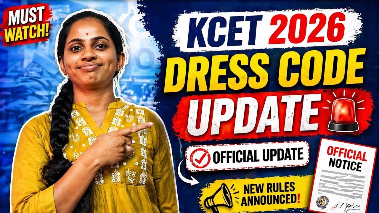 KCET 2026 Official Update 📢 Dress Code & Prohibited Items#kcet #2ndpuc 
