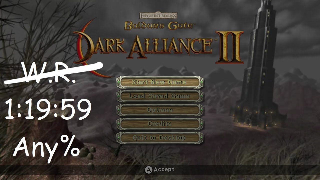 [1:19:59] Speedrun Baldur's Gate Dark Alliance 2 (Normal difficulty)