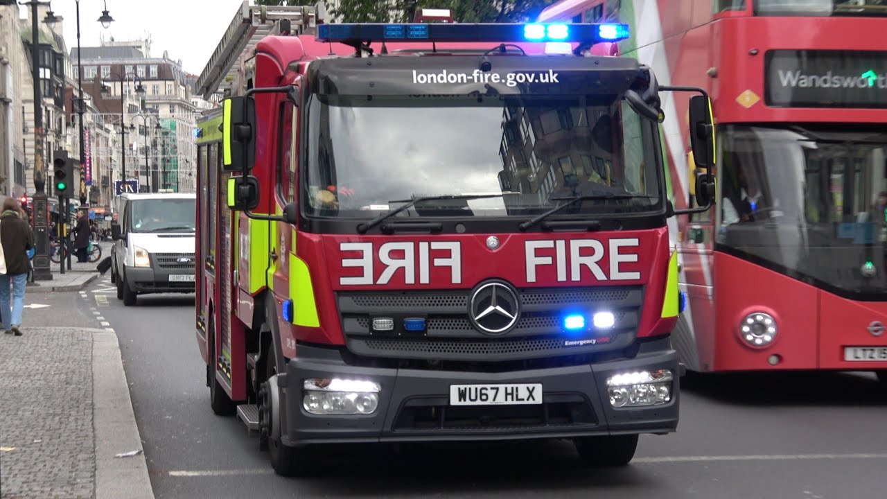 London Fire Brigade - Pump Ladders responding to Emergencies