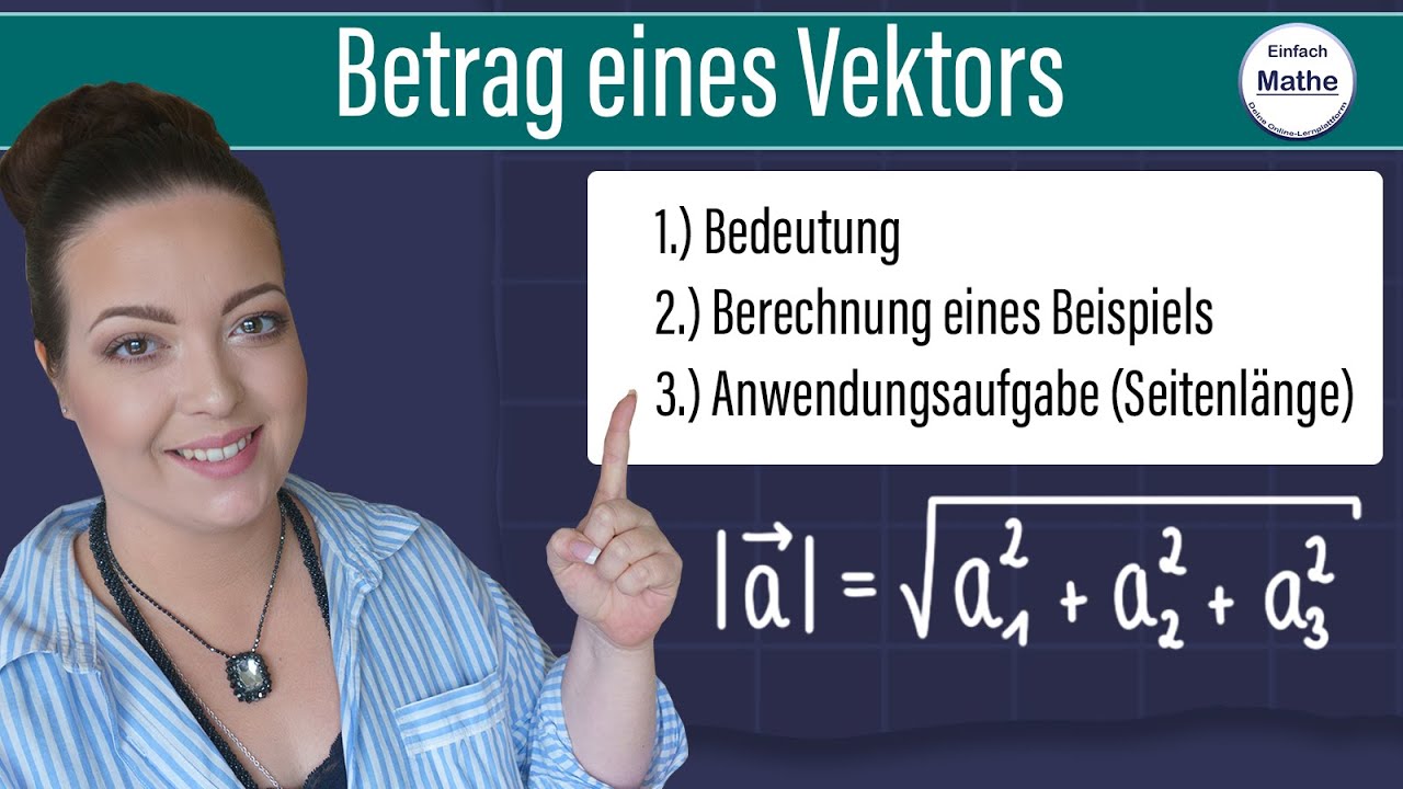 Betrag eines Vektors | Bedeutung, Beispiel und Anwendung