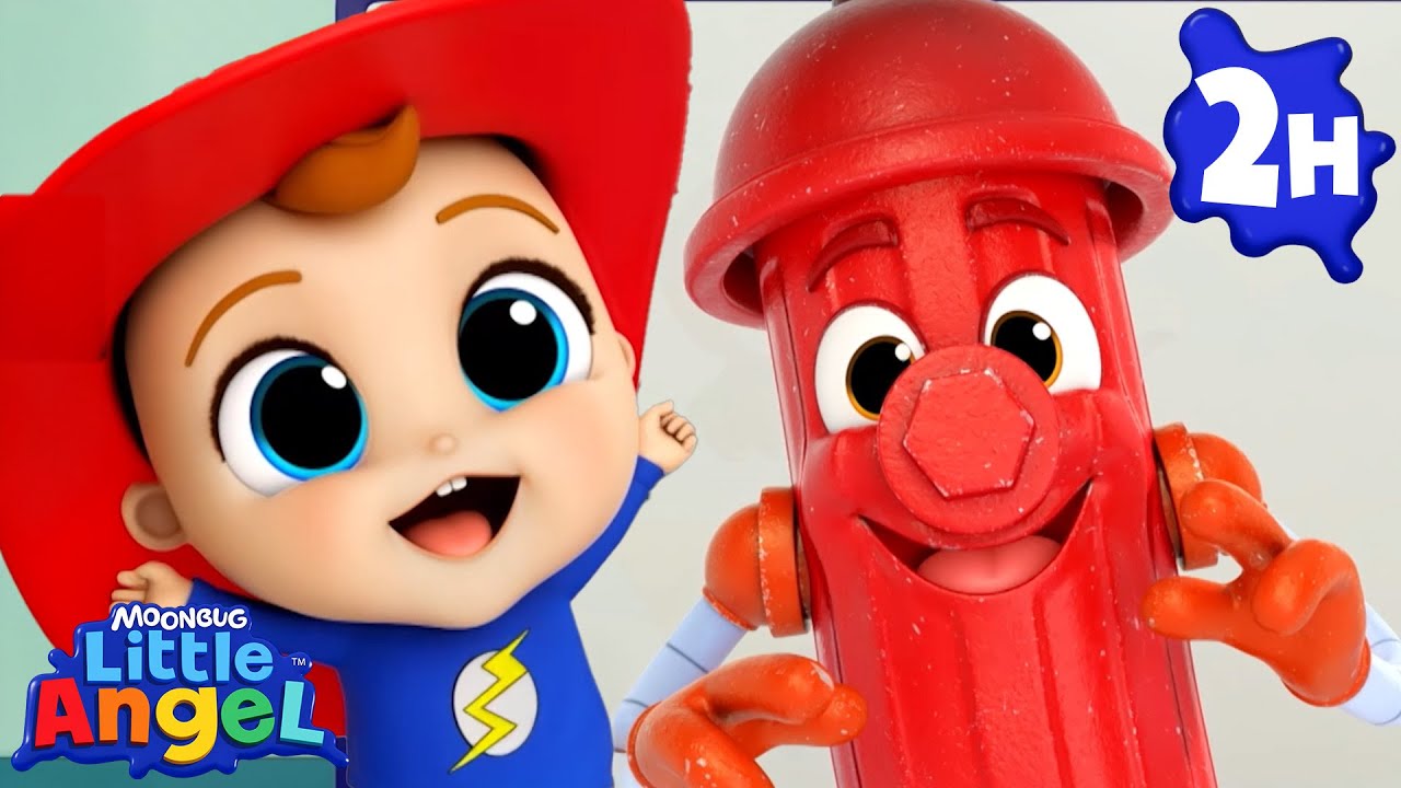 Fire Safety Fun Songs! 🔥🚒 | Little Angel Job and Career Songs | Nursery Rhymes for Kids