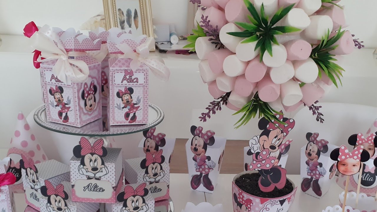 Décoration anniversaire Minnie mousse ❤طريقة تزيين أعياد الميلاد