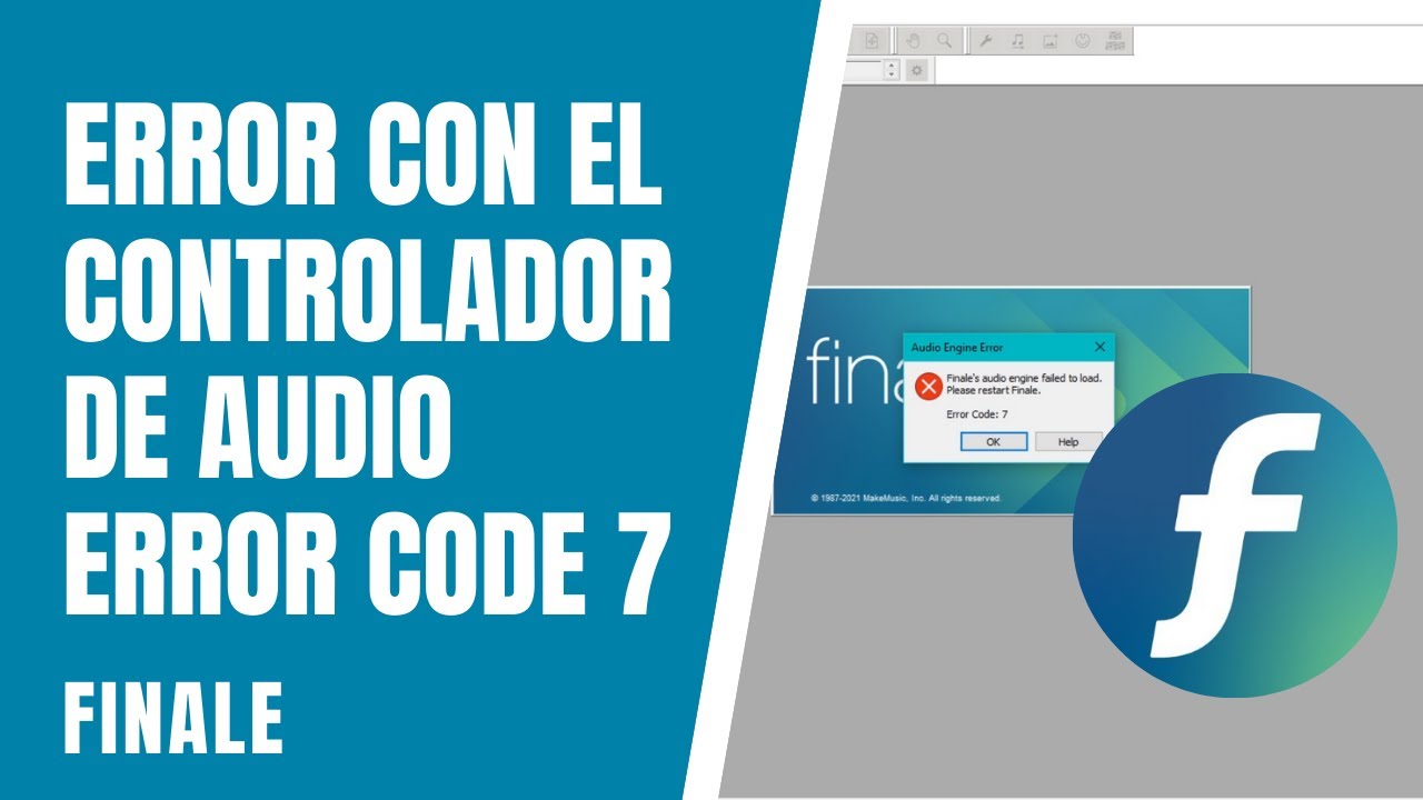 Solución error controlador de audio de Finale | Finale
