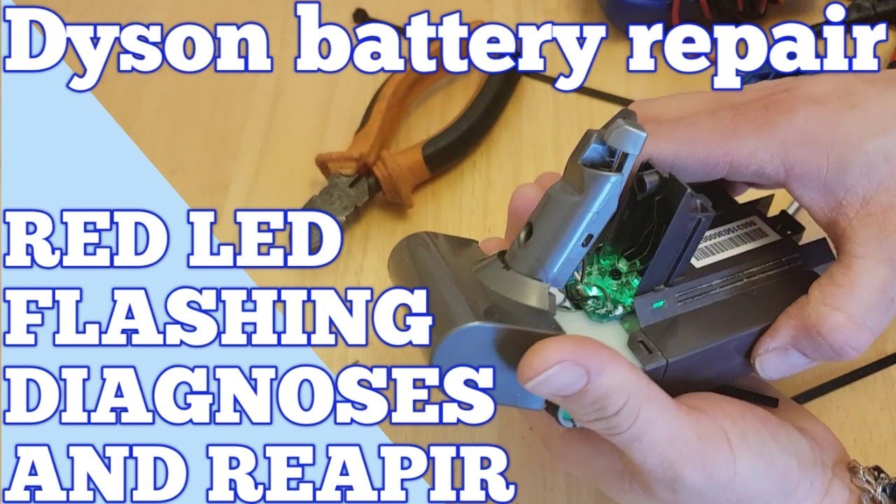 How to fix a Dyson v6 v8 battery fault red flashing led diagnose fault and repair not charging
