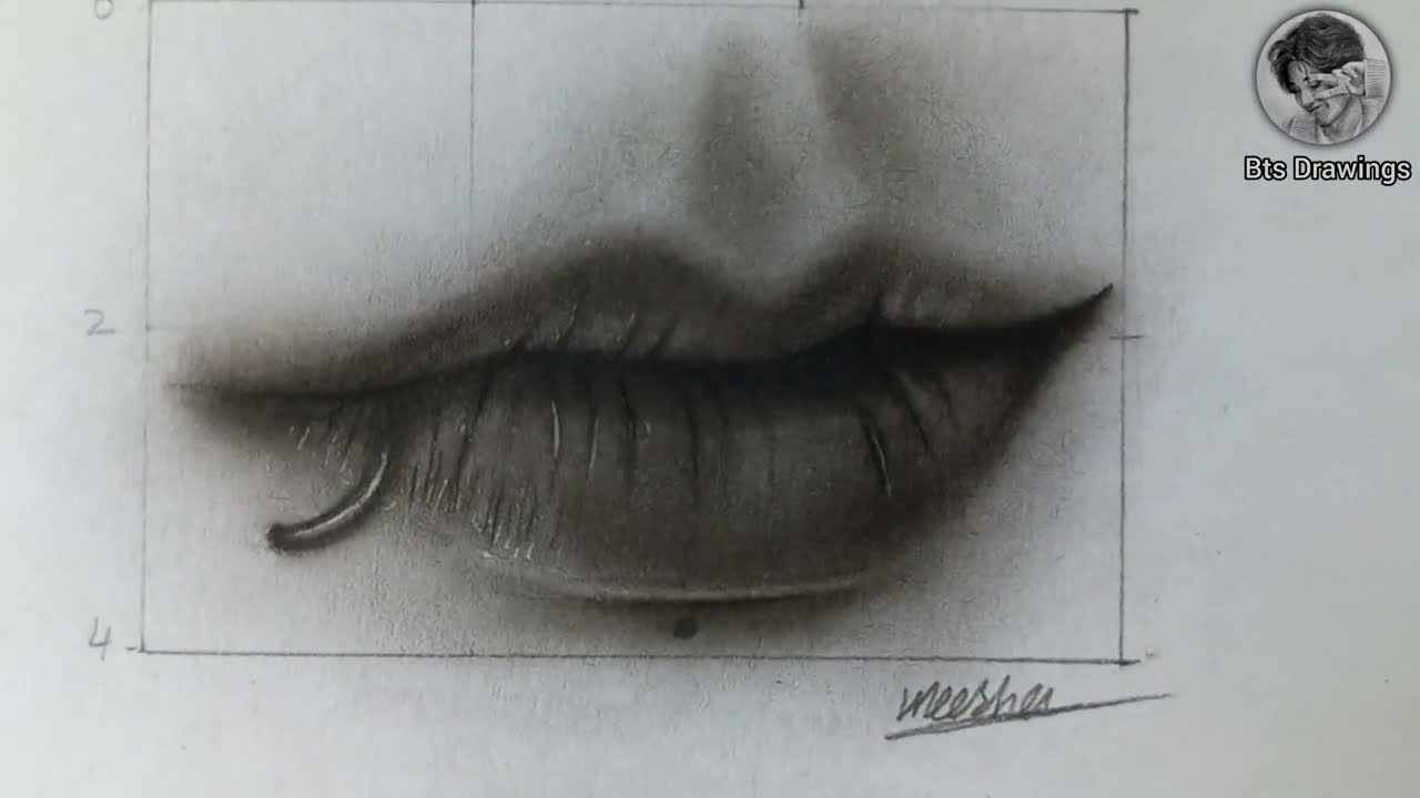 How To Draw Realistic Lips 👄Easy Step by Step Tutorial for beginners