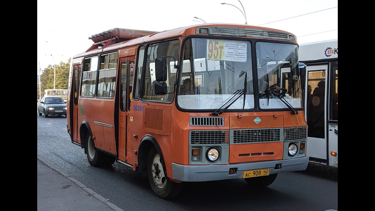 OMSI 2, покатушки на ПАЗ-32054 №90391 (гос.номер: АС 908 42) 95Т