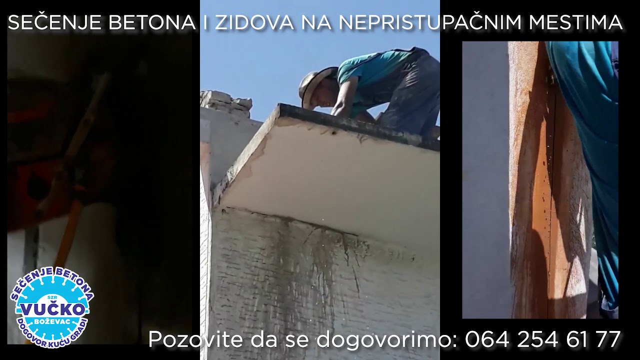 Sečenje betona na nepristupačnim mestima SZR Vučko Boževac