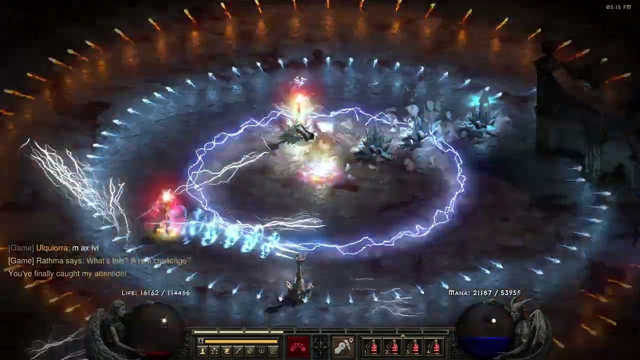 Diablo 2 Eastern Sun Mod Thunder Strike vs T5 Map Bosses players 8 terrorized