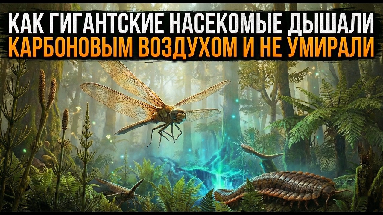 Как гигантские насекомые дышали и не умирали: секрет кислорода древней Земли