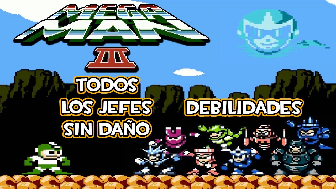 Megaman 3 (NES) - Todos Los Jefes (Debilidades, Sin Daño)