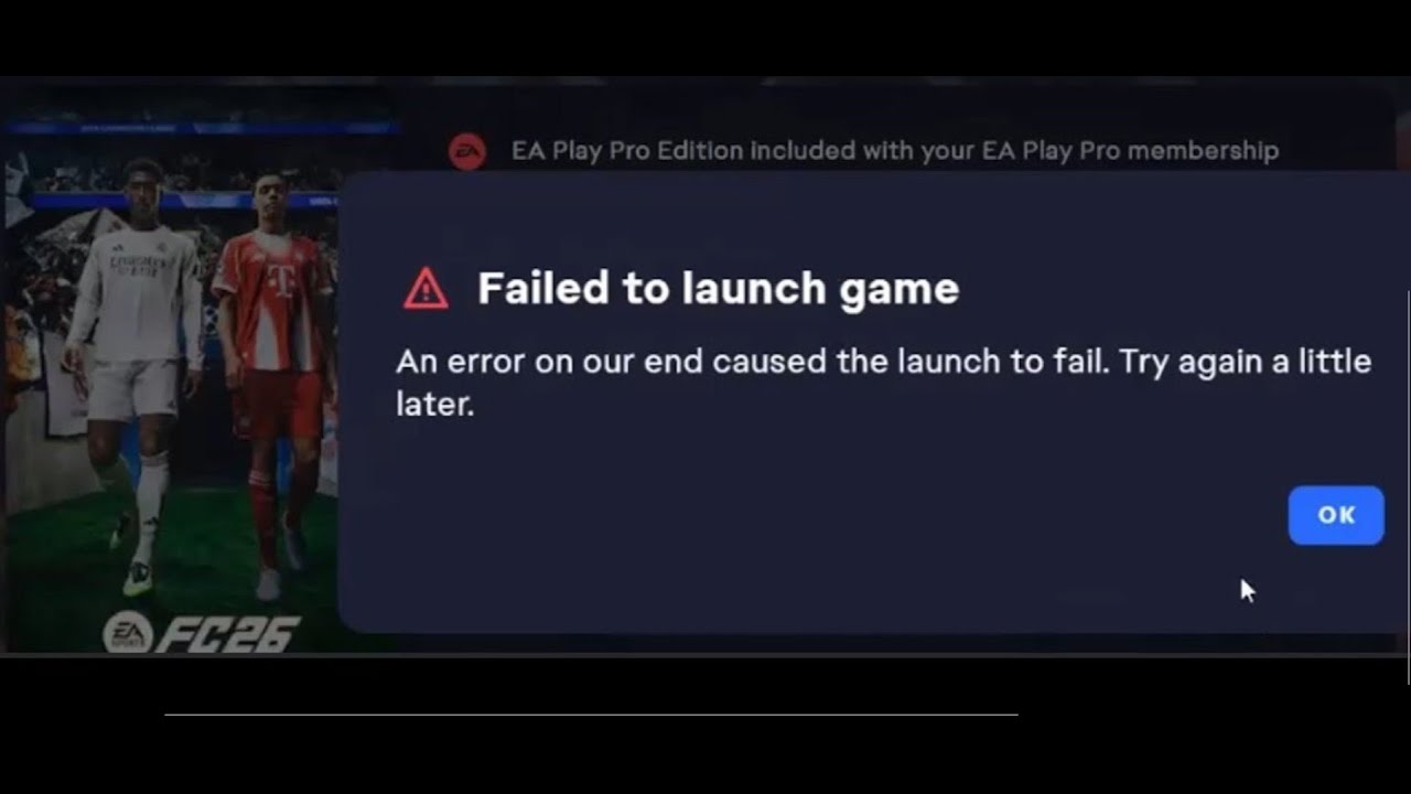 Исправлена ​​ошибка EA FC 26, из-за которой не удалось запустить игру. Ошибка на нашей стороне пр...