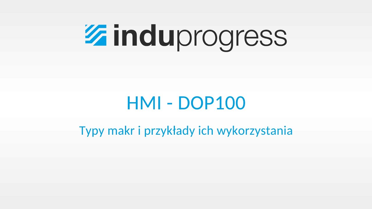 Typy makr w panelach HMI Delta serii DOP-100