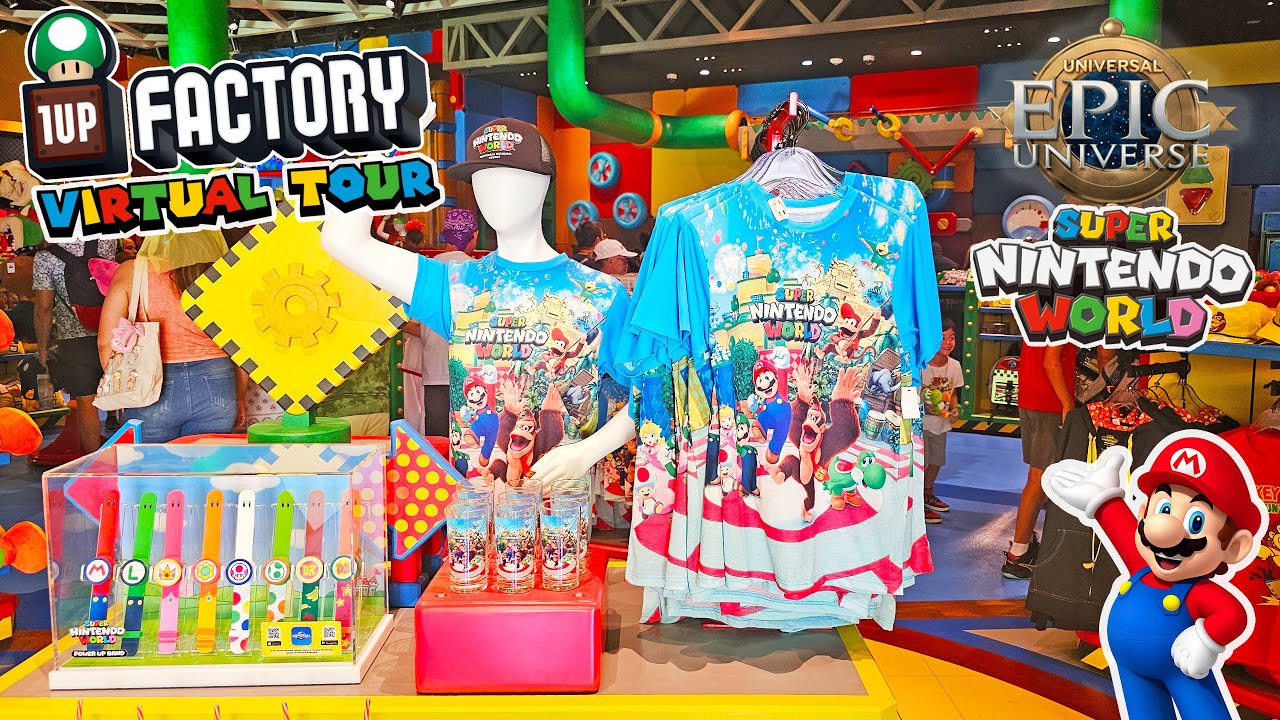 Inside the 1-UP Factory Store in Super Nintendo World at Epic Universe (Sept 2025) [4K]