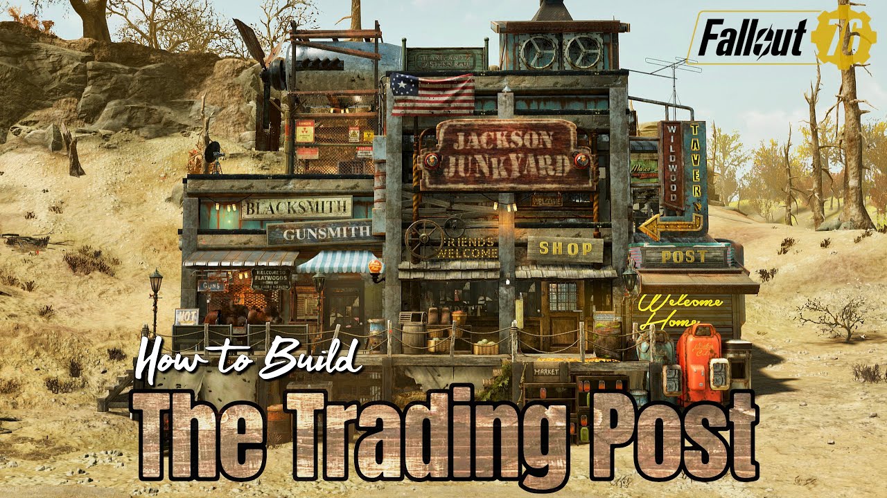 The Trading Post CAMP Build Showcase & How to Build Tutorial 4K #fallout76